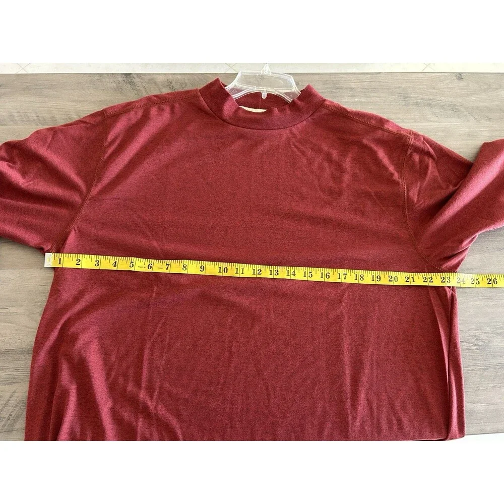The North Face Mock Pullover Mens Large Red Long Sleeve Shirt Top